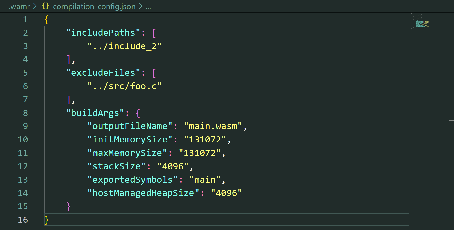 compilation config compilation config